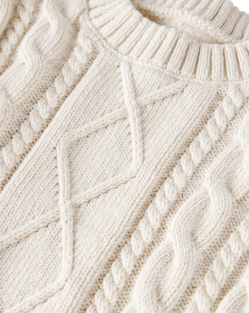 Toddler Organic Cotton Cable Knit Sweater , 