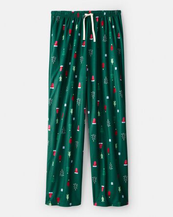 Adult Christmas Trees Loose Fit Pajama Pants - Green, 