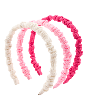 Girls 3-Pack Headbands - Pink, 