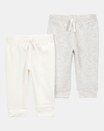 Baby 2-Pack Pull-On Pants - Ivory, 