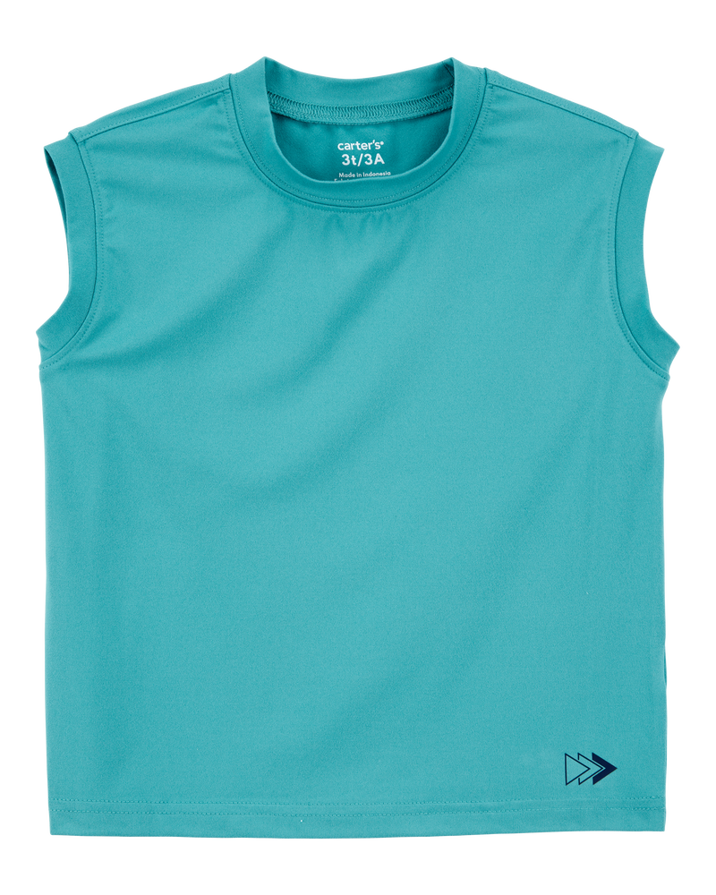 Toddler 2-Piece Active Muscle Tank & Pull-On Shorts Set - Blue, image 2 of 8 slides