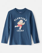 Toddler Boy "Slowpoke Champ" Long-Sleeve Graphic Tee - Blue, image 1 of 3 slides