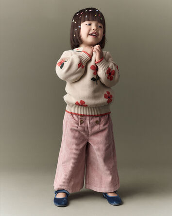 Toddler Girl Urban Wide Leg Corduroy Pant - Light Pink, 