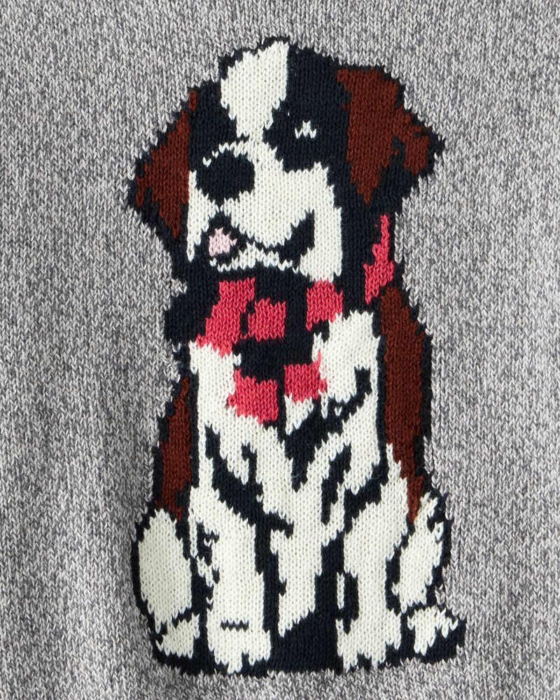 Baby Boy Dog Sweater - Grey, image 2 of 3 slides