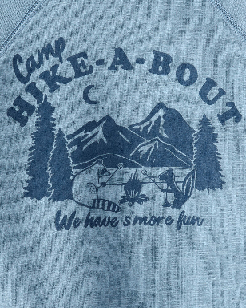 Toddler Boy Camping French Terry Pullover Sweatshirt - Blue, image 2 of 3 slides
