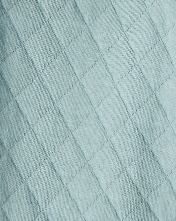 Baby Boy 3-Piece Quilted Dinosaur Little Vest Set - Green/Ivory, 