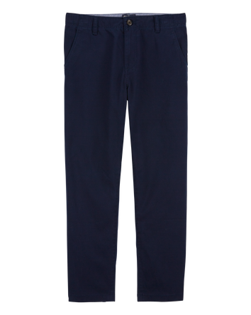 Boys Husky Fit Stretch Chino Pants - Navy, 