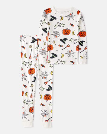 Kid 2-Piece Halloween 100% Snug Fit Cotton Pajamas - Ivory, 