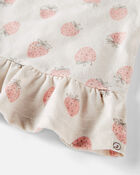 Toddler Girl 2-Piece Strawberry-Print Set Made with Organic Cotton, image 3 of 5 slides