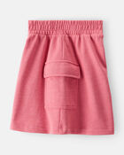 Girls 2-Piece "Good Vibes" Oversized Sweatshirt & Cargo Skirt Set - Pink, image 6 of 7 slides