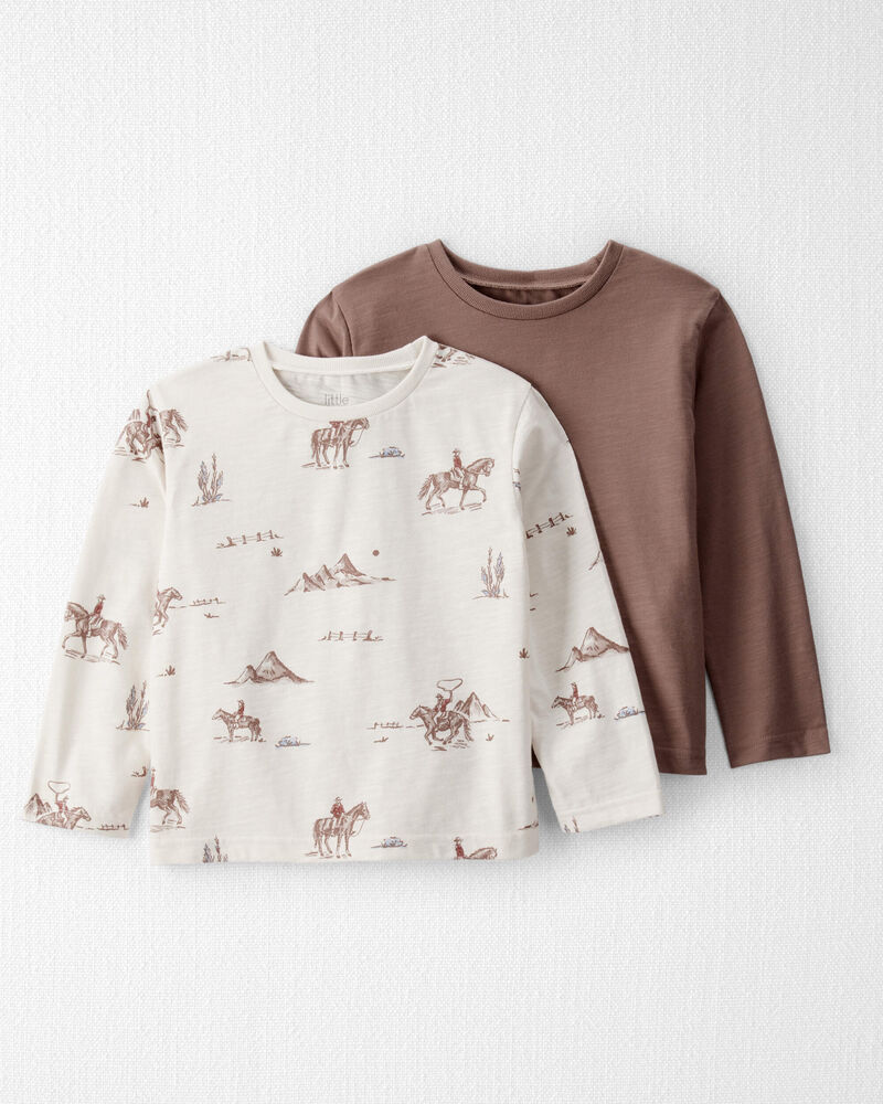 Toddler Boy 2-Pack Organic Cotton Tees, image 1 of 5 slides