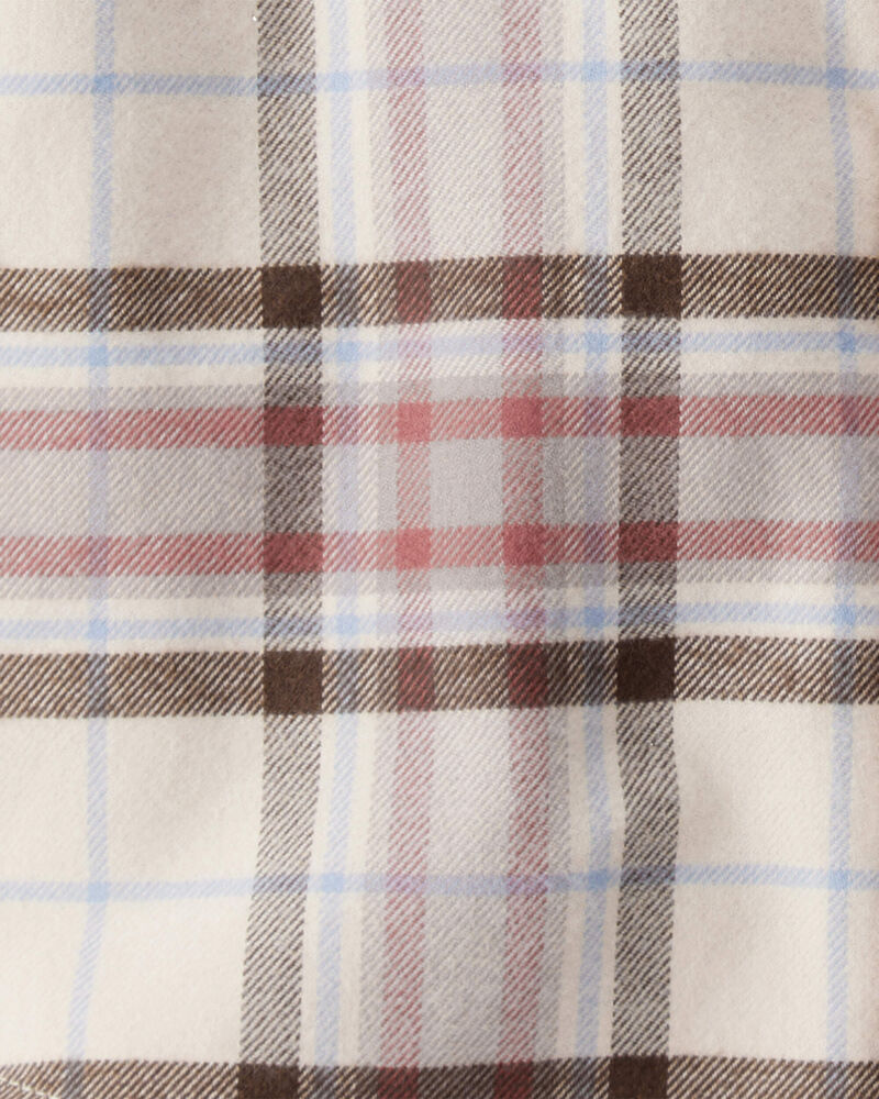 Toddler Boy Organic Cotton Button-Front Flannel, image 3 of 4 slides