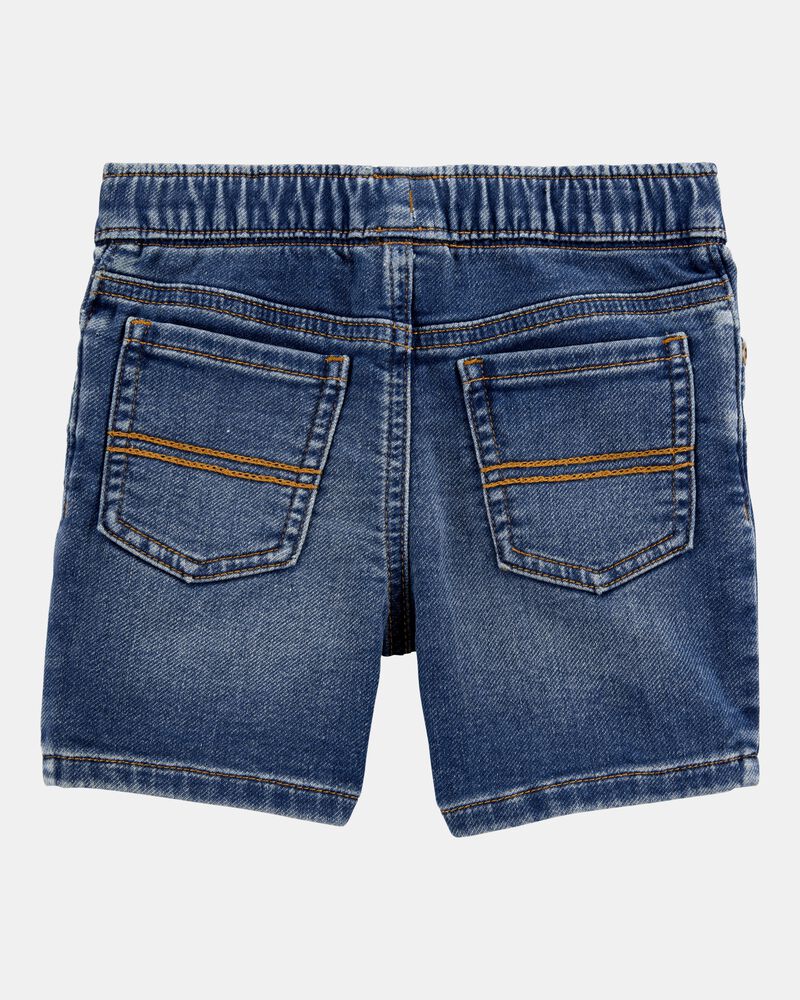 Toddler Pull-On Denim Shorts - Navy, image 4 of 7 slides