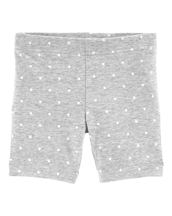 Toddler Girl Polka Dot Tumbling Shorts - Heather Grey, 