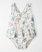 Baby Girl Recycled Tropical-Print Swimsuit, image 1 of 4 slides
