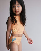 Toddler Girl Floral Tankini Set - Orange, image 4 of 6 slides