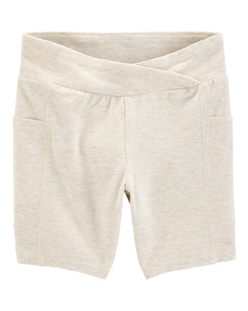 Kid High-Rise Bike Shorts - Cream, 