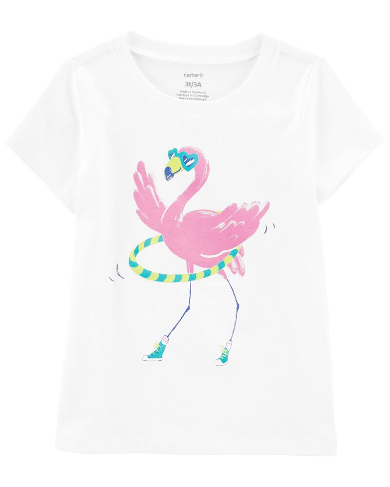 Toddler Flamingo Hula Hoop Graphic Tee, image 1 of 3 slides