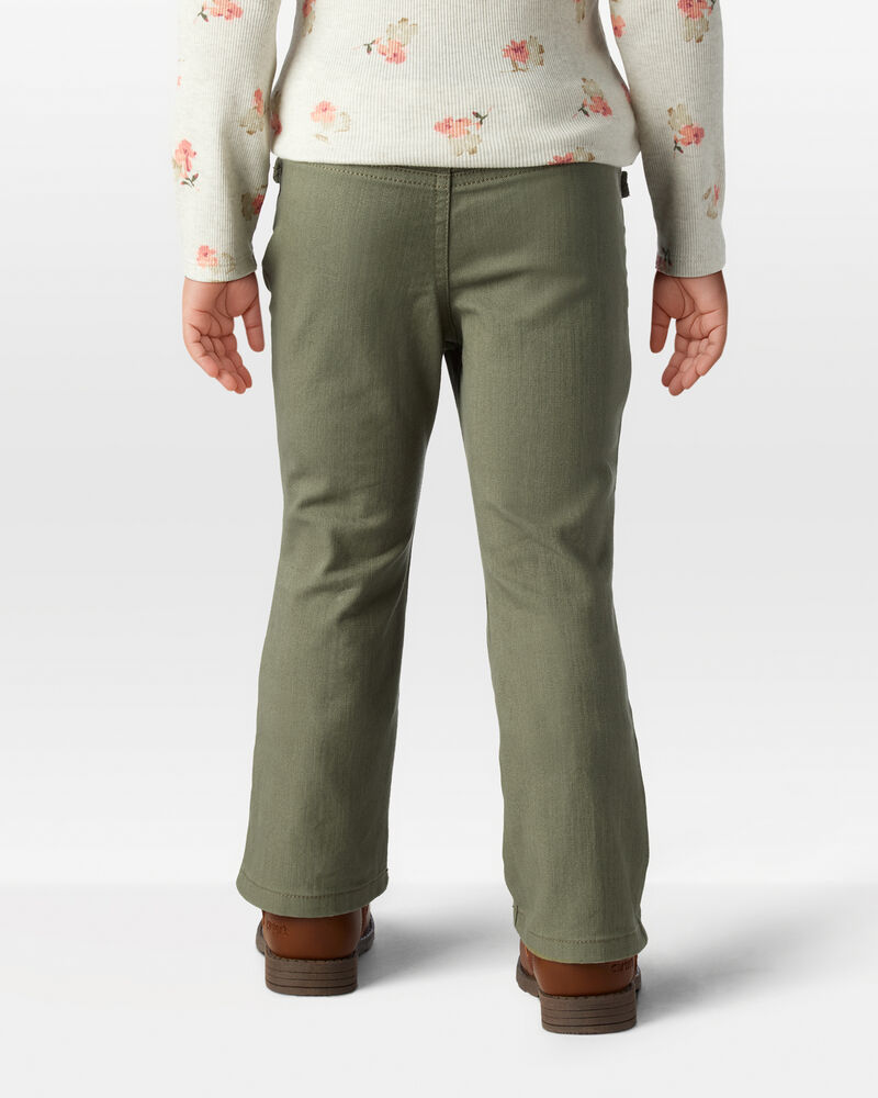 Toddler Girl Cotton Flare Pants - Green, image 4 of 7 slides