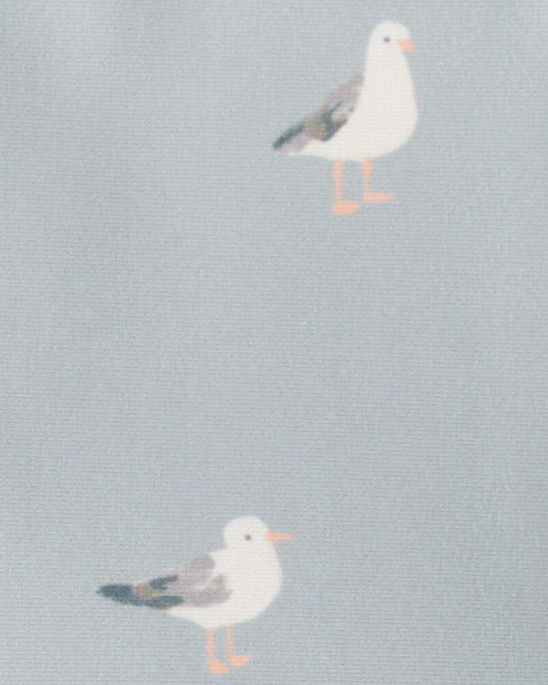 Baby Girl Recycled Seagull-Print Ruffle Swimsuit, image 4 of 4 slides
