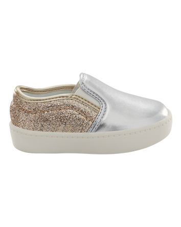 Toddler Metallic Slip-On Casual Shoes, 
