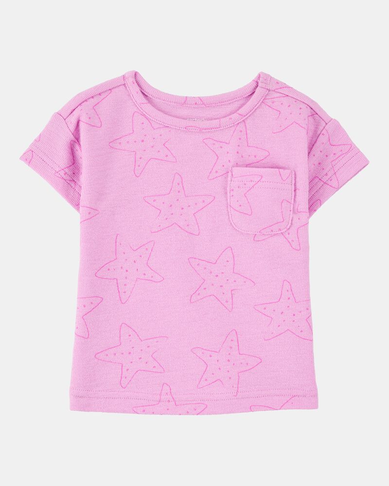 Baby 2-Piece Pocket Tee & Pull-On Slub Jersey Shorts Set - Pink, image 2 of 6 slides