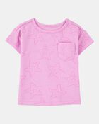 Baby 2-Piece Pocket Tee & Pull-On Slub Jersey Shorts Set - Pink, image 2 of 6 slides