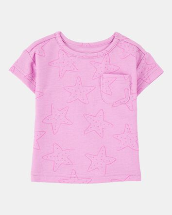Baby 2-Piece Pocket Tee & Pull-On Slub Jersey Shorts Set - Pink, 