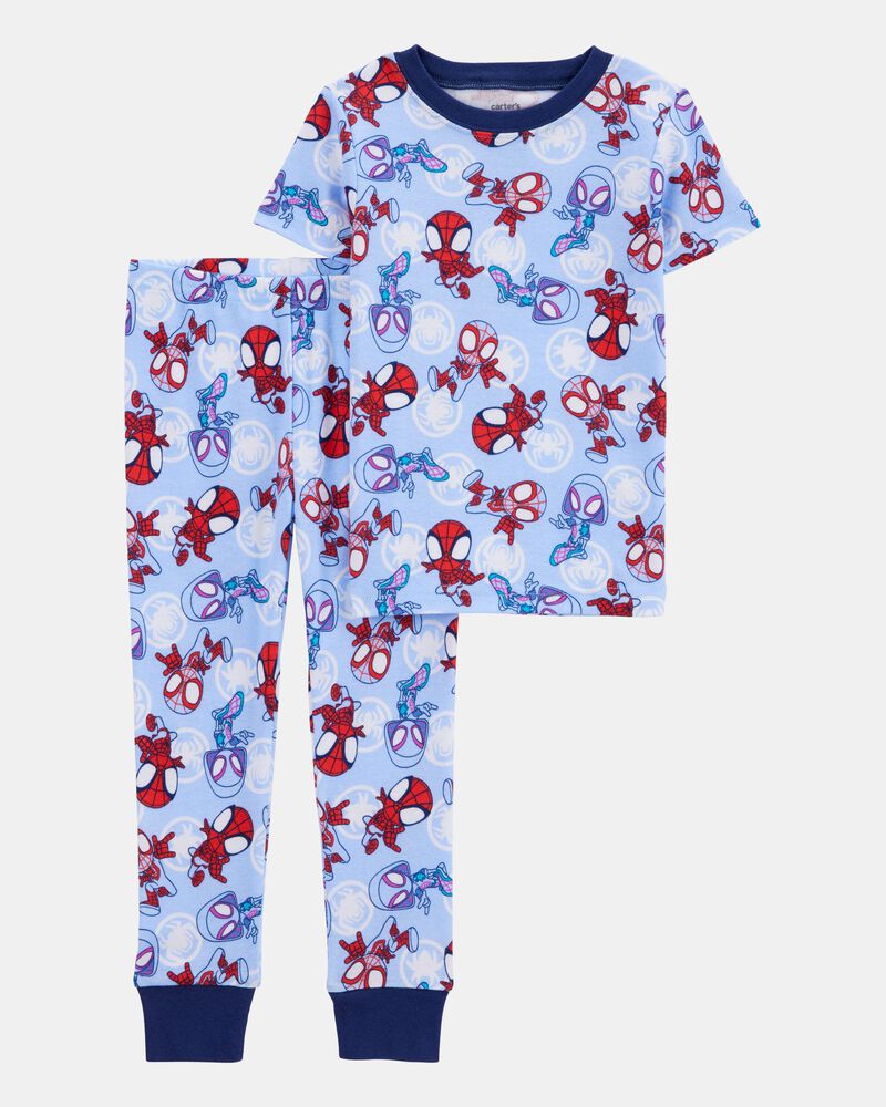 Toddler Boy MARVEL&copy;  Snug Fit Cotton 2-Piece Pajamas - Blue, image 1 of 3 slides