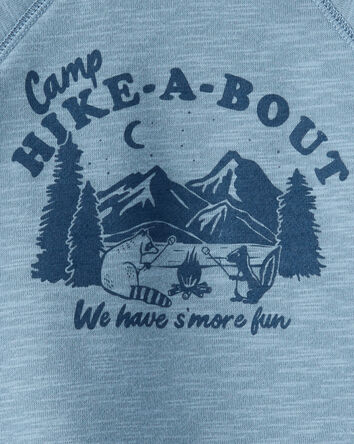 Baby Boy Camping French Terry Pullover Sweatshirt - Blue, 