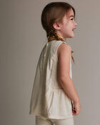 Toddler Girl Smocked Top - Cream, image 4 of 6 slides