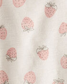 Toddler Girl 2-Piece Strawberry-Print Set Made with Organic Cotton, image 4 of 5 slides