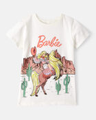 Toddler Girl Barbie Western Cowgirl Short-Sleeve Graphic Tee - White, image 1 of 2 slides