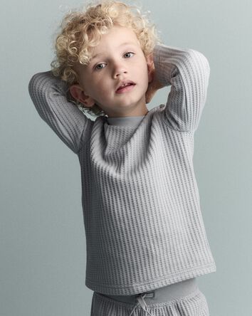 Toddler Long-Sleeve Relaxed Tee - Light Blue, 