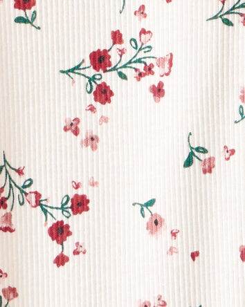 Baby Girl 2-Piece Floral Long-Sleeve Tee & Pant Set - Red, 