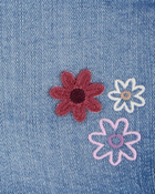 Baby 2-Piece Floral Ribbed Tank Top & Denim Shorts Set - Ivory/Blue, image 4 of 6 slides