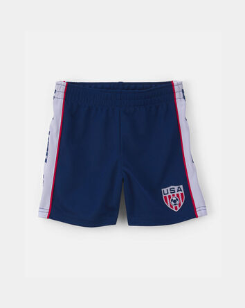 Toddler Umbro USA Mesh Soccer Shorts - Navy Blue/White, 