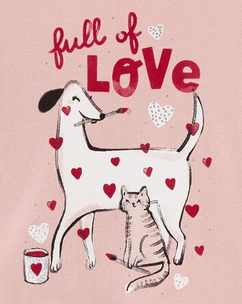 Baby Valentine's Day Dog Peplum Tee, 