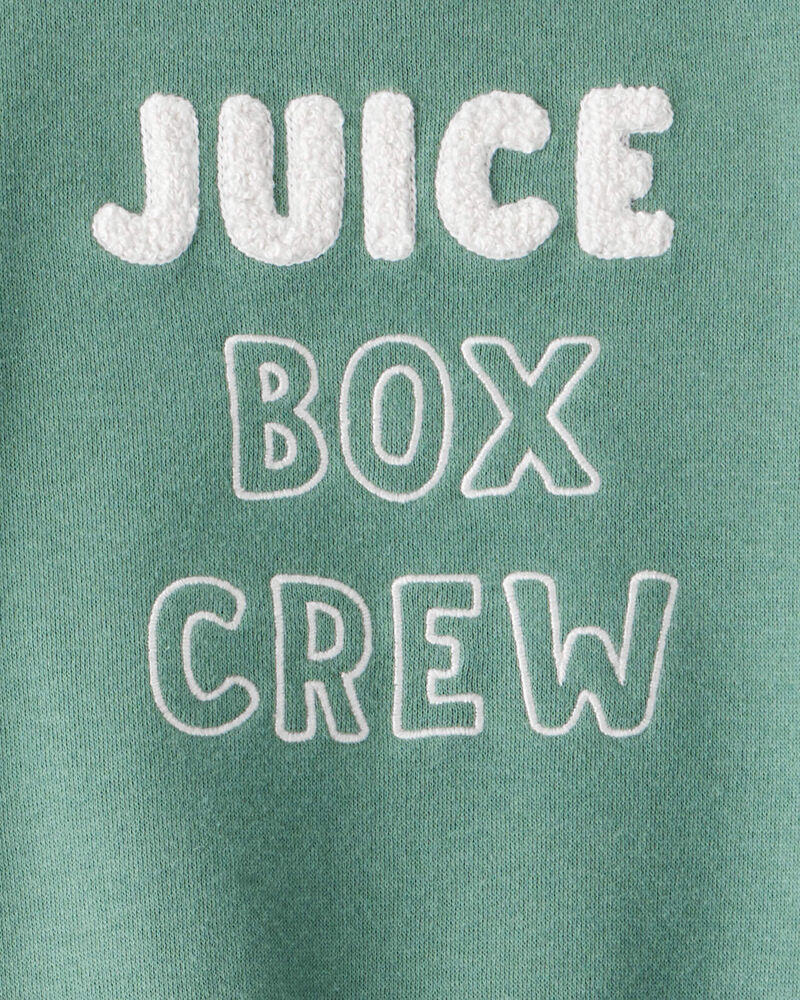 Baby Boy DayDream Fleece Juice Box Crew Long-Sleeve Tee & Pant Set - Green, image 4 of 7 slides