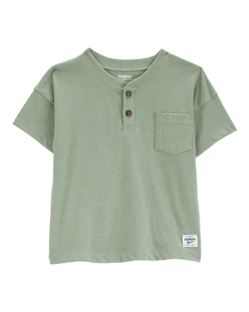 Baby Pocket Henley Tee - Green, 