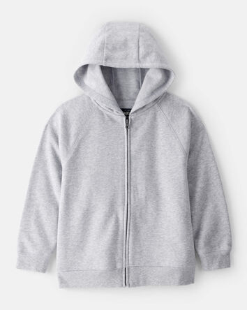 Boys DayDream Fleece Zip-Up Hoodie - Grey, 