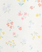 Toddler Girl Floral Loose Fit 2-Piece Pajamas - White, image 2 of 3 slides