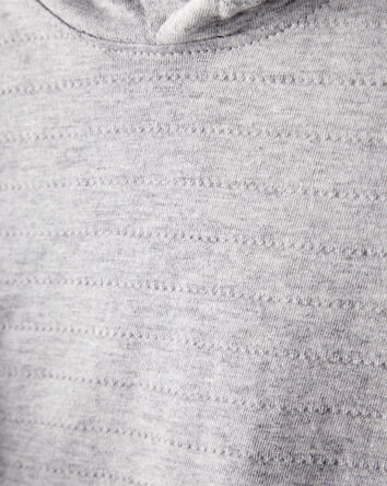 Baby Boy Cotton Long-Sleeve Hooded Top - Grey, 