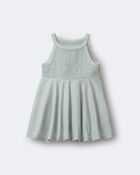 Toddler Girl Smocked Peplum Top - Light Blue, image 2 of 5 slides