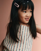 Toddler Girl Smocked Top in Stripes - Cream, image 3 of 5 slides