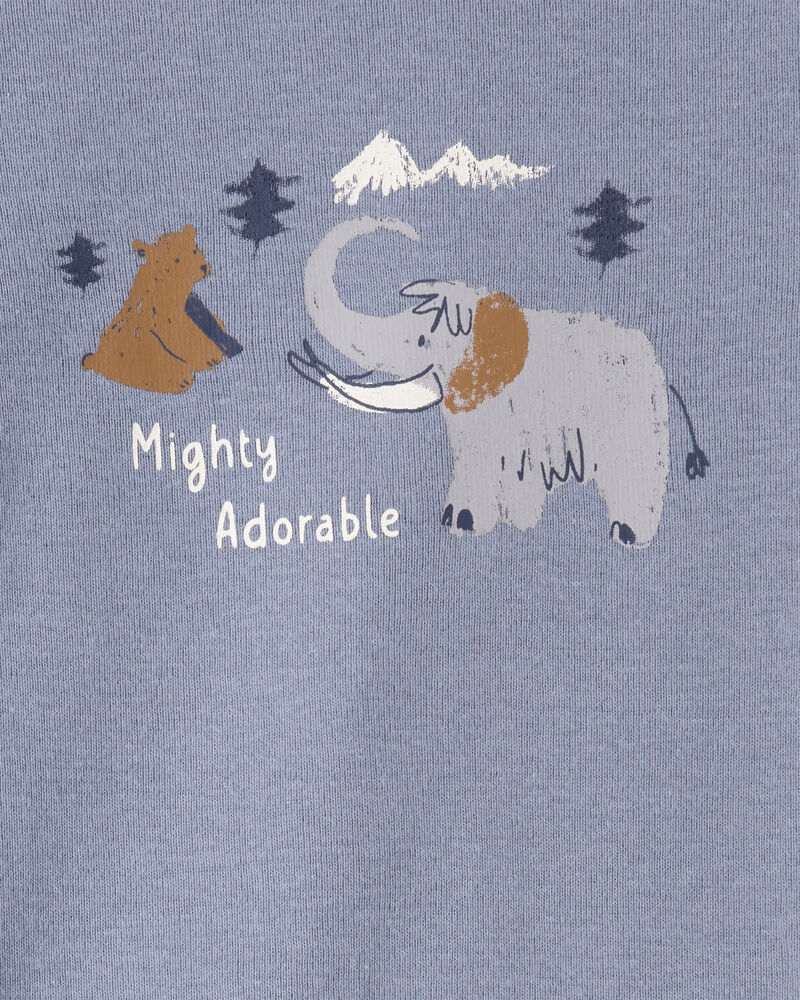 Baby Boy 3-Piece Elephant Print Long-Sleeve Bodysuit & Pant Set - Blue/White, image 4 of 5 slides