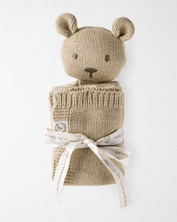 Baby Organic Cotton Bear Lovey, 