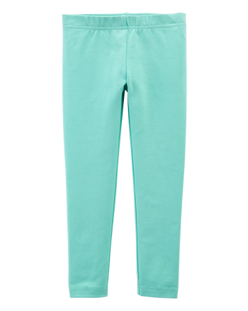 Toddler Girl Stretch Leggings - Turquoise, 
