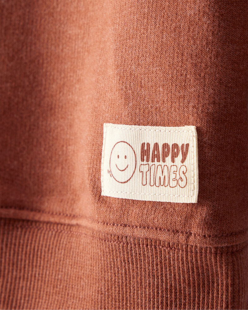 Baby Boy 2-Piece Hooded Tee & Pant Set - Rust, image 2 of 4 slides