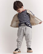 Toddler Zip-Up Vest - Khaki, image 4 of 6 slides